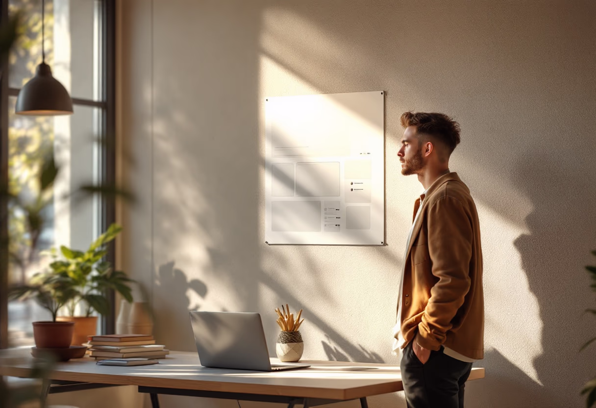 image of person in a tech-focused environment for consumer apps